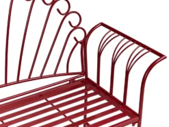 Ławka ogrodowa CAVINIA 125 cm Metal Burgundowy
