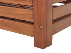 Ławka-schowek z półkami MATINO Drewno akacjowe 170 cm 80 cm Brązowy