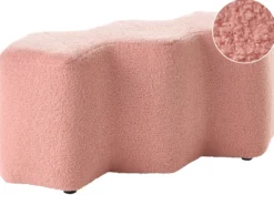 Ławka tapicerowana LITTLETON Boucle Różowy