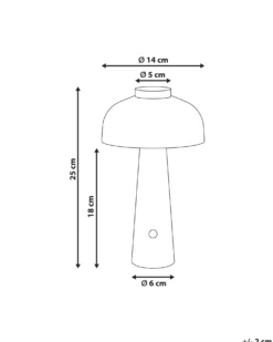 Bezprzewodowa lampa stołowa LED AGUSAN Ze ściemniaczem Metal Czarny