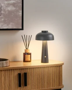 Bezprzewodowa lampa stołowa LED AGUSAN Ze ściemniaczem Metal Czarny