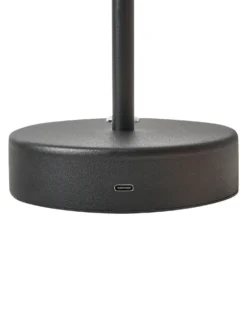 Bezprzewodowa lampa stołowa LED ALVIELA Ze ściemniaczem Metal Czarny