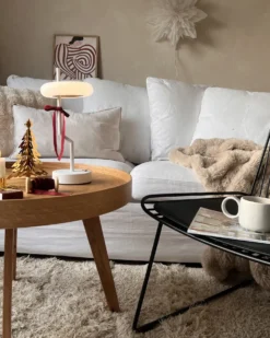 Bezprzewodowa lampa stołowa LED ALVIELA Ze ściemniaczem Metal Biały