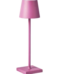 Bezprzewodowa lampa stołowa LED BACEIRO Metal Różowy