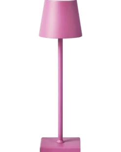 Bezprzewodowa lampa stołowa LED BACEIRO Metal Różowy