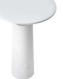 Bezprzewodowa lampa stołowa LED LEVIRA Ze ściemniaczem Metal Biały