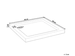 Brodzik prysznicowy ESTELI 90 x 90 x 7 cm Biały