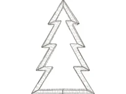 Dekoracja ogrodowa LED AKERAN Choinka 60 cm Srebrny