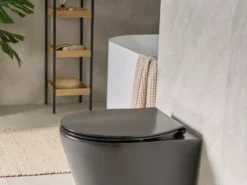 Deska sedesowa PUTUMAYO Smukła Wolnoopadająca Duroplast Czarny