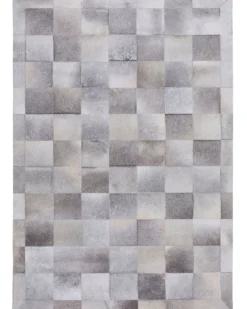 Dywan ALACAM Szary 160 x 230 cm Skóra naturalna