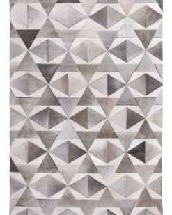Dywan ALAKA Szary 160 x 230 cm Skóra naturalna