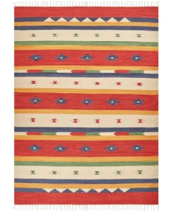 Dywan ALAPARS Kolorowy 140 x 200 cm Bawełna Kilim