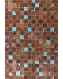 Dywan ALIAGA Brązowy 160 x 230 cm Skóra naturalna