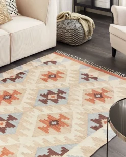 Dywan DILIJAN Kolorowy 160 x 230 cm Bawełna Kilim