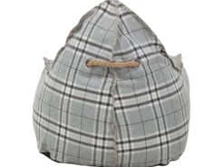 Fotel worek 200 L DROP LINEN 63 cm 75 cm Szary