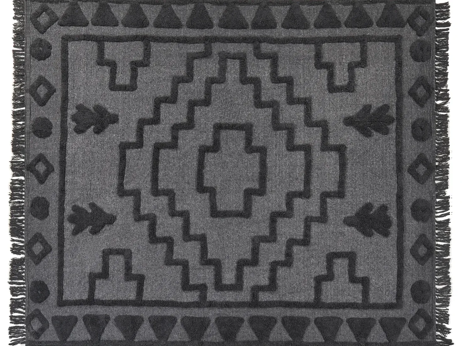 Koc CHACK Bawełna 220 x 240 cm Ciemnoszary