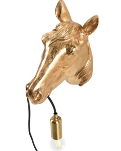 Koń Lampa ścienna PHILIPPE Złoty
