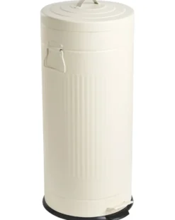 Kosz na śmieci z pedałem 30 L ECOAURA Metal Beżowy