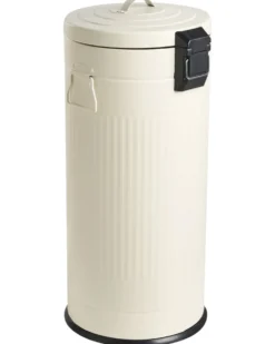 Kosz na śmieci z pedałem 30 L ECOAURA Metal Beżowy