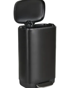 Kosz na śmieci z pedałem 30 L ECOCOLLECT Metal Czarny
