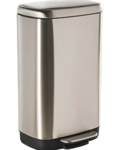 Kosz na śmieci z pedałem 30 L ECOCOLLECT Metal Srebrny