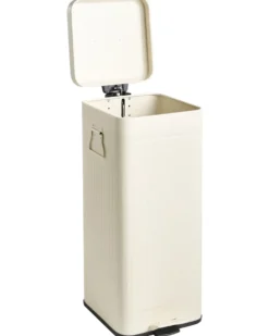 Kosz na śmieci z pedałem 30 L ECOCOMFORT Metal Beżowy