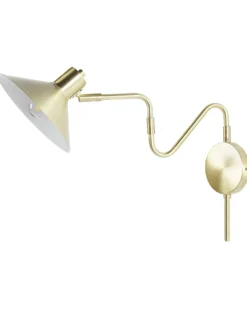 Lampa ścienna BALIEM Złoty Metal Regulowana