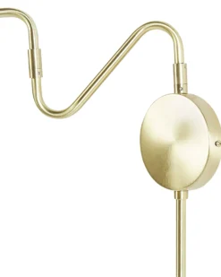Lampa ścienna BALIEM Złoty Metal Regulowana