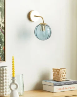 Lampa ścienna BOOMI Niebieski Metal