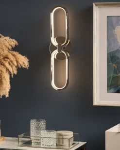 Lampa ścienna LED KRANG Srebrny Metal