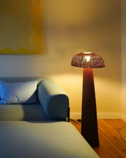 Lampa podłogowa ALERO Rattan Naturalny
