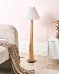 Lampa podłogowa ALIGIDE Drewno Naturalny