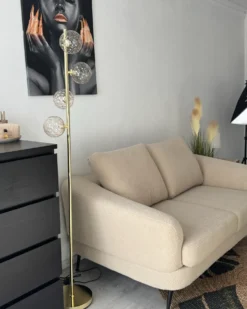 Lampa podłogowa ANADYR Szkło Beżowy