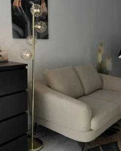 Lampa podłogowa ANADYR Szkło Beżowy