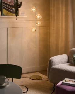 Lampa podłogowa ANADYR Szkło Beżowy