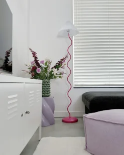 Lampa podłogowa JIKAWO Metal Różowy