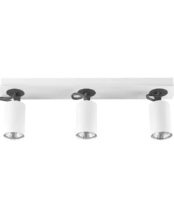 Lampa spot 3-punktowa KLIP Biały Metal Regulowana