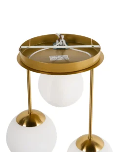 Lampa wisząca 3-punktowa RIANA Szkło Metal Mosiężny