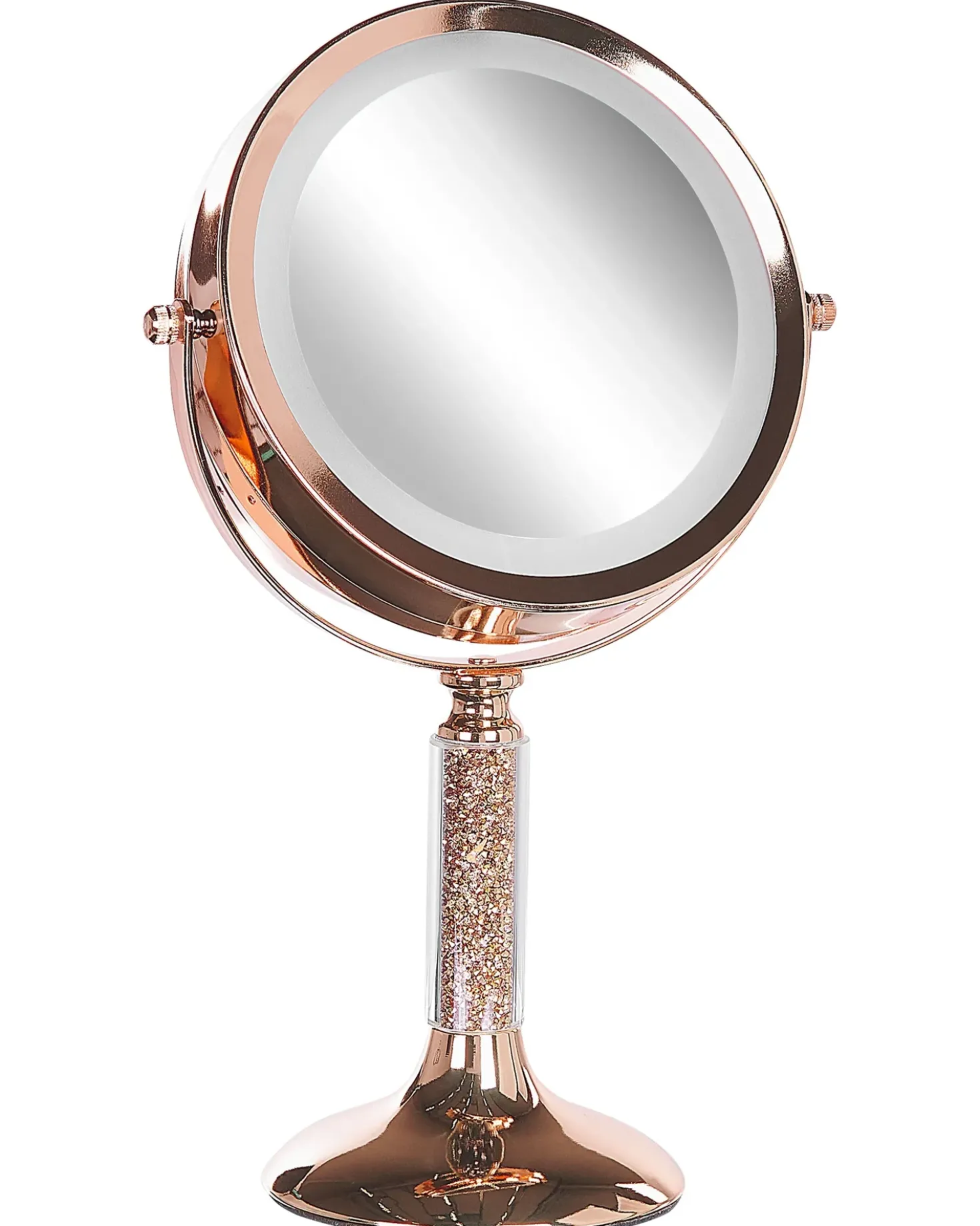 Lusterko kosmetyczne LED BAIXAS Różowe złoto