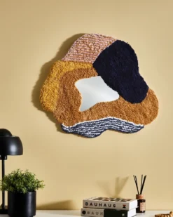 Lustro ścienne ABASZA 60 cm 62 cm Bawełna Kolorowy