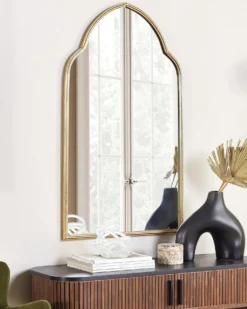Lustro ścienne ACONCHI 58 cm 100 cm Metal Złoty