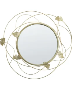 Lustro ścienne ANGLET 46 cm 49 cm Metal Złoty
