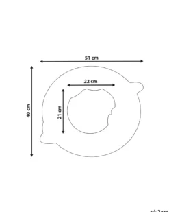 Lustro ścienne BORITI 51 cm 40 cm Bawełna Biały