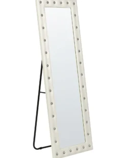 Lustro stojące ANSOUIS 150 cm Ekoskóra Biały