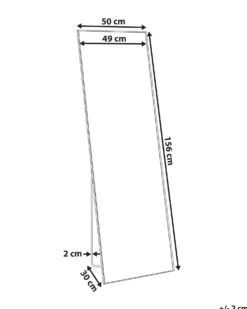 Lustro stojące BEAUVAIS 156 cm Metal Czarny