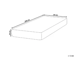 Materac kieszeniowy z pianką termoelastyczną BREEZ H2/3 średnio twardy 90 x 200 cm