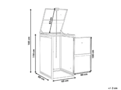 Obudowa śmietnikowa 240 L PIACENZA Metal Ciemnoszary