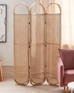 3-panelowy parawan pokojowy CORTONA Jasnobrązowy 118 cm 180 cm