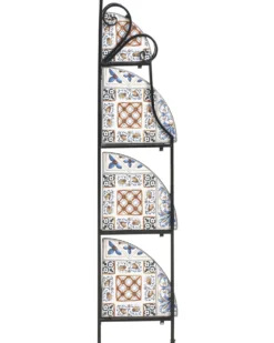 Regał FAVARA Metal 128 cm 43 cm Czarny