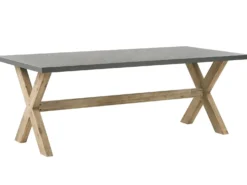 Stół ogrodowy OLBIA 200 cm 100 cm Beton Szary